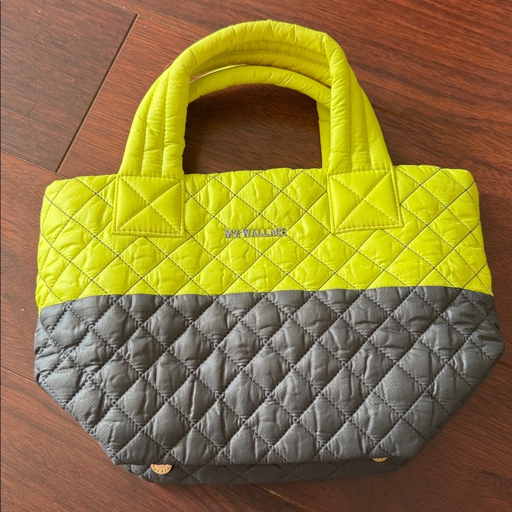 MZ Wallace Neon Yellow Quilted Bag